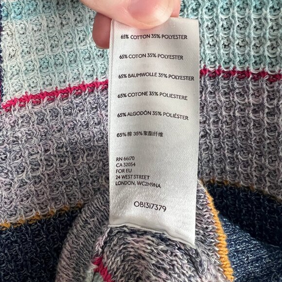 Anthropologie Knit Polo Top Nautical Boho Coastal Cowgirl Oversized Relaxed Fit - Picture 8 of 10